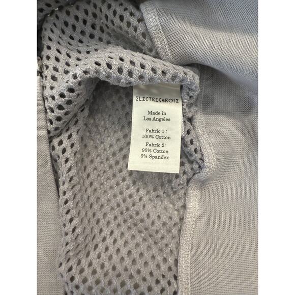 NWT Electric&Rose Gray Mesh Perforated Sheer Bomber Jacket Sz S - Picture 7 of 8